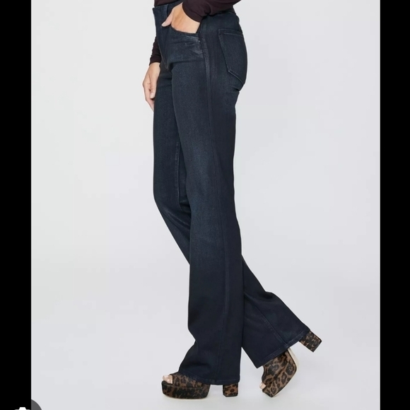 Paige Blake High-Rise Straight Leg Stunner Luxe Coating jeans Size 26 - Picture 4 of 16